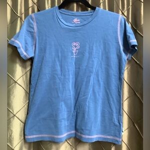 VGUC- Life is Good ‘Good Karma’ T w/Flat Pink Seams